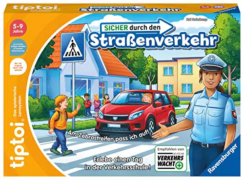 Ravensburger tiptoi Sicher im Straßenverkehr Lernspiel für Kinder ab 4 Jahren