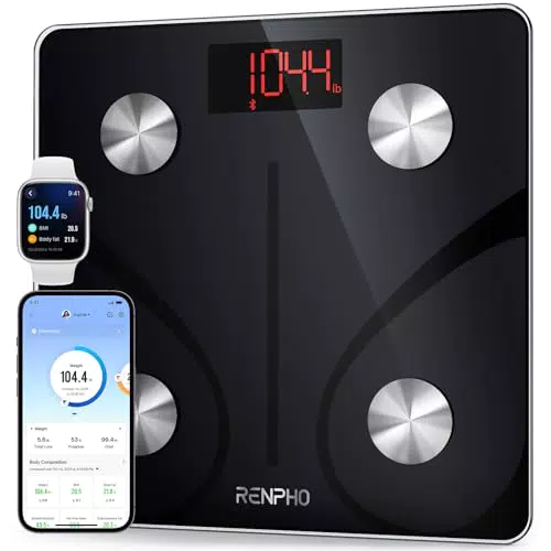 RENPHO Körperfettwaage Bluetooth Digital Personenwaagen Körperanalysewaage mit App Smart Waage für Körperfett