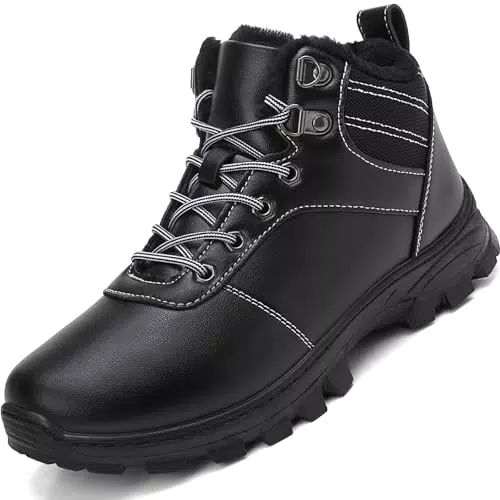 Ricema Winterschuhe Herren Damen Warm Gefüttert Rutschfest Wanderschuhe
