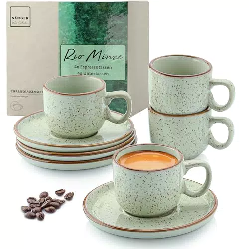 Sänger Rio Lagune Espressotassen Set für 4 Personen, spülmaschinenfest