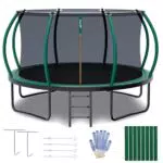 SAIBERTAN Trampolin Outdoor mit Sicherheitsnetz und Leiter für Kinder