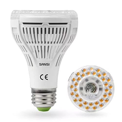 SANSI Pflanzenlampe LED Vollspektrum E27 für Zimmerpflanzen und Garten