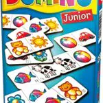 Schmidt Spiele Domino Junior – Kinderspiel in praktischer Metalldose