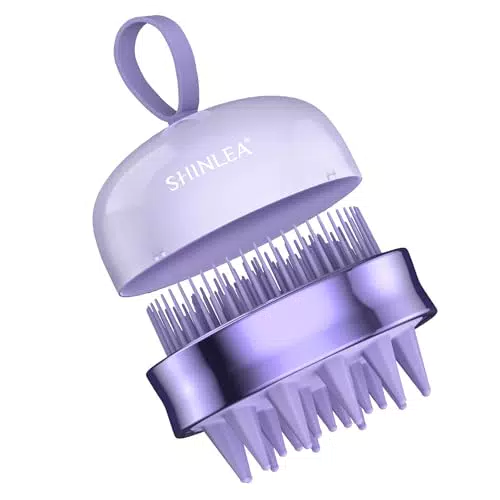 SHINLEA Kopfhautmassagebürste – Silikon Haarmassagebürste für Tiefenreinigung