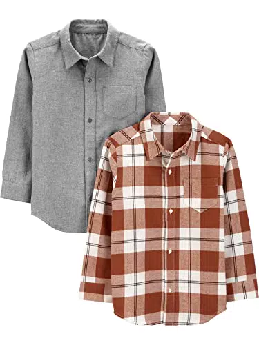 Simple Joys by Carter's Jungen Langärmliges, gewebtes Hemd