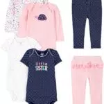 Carter's Baby Mädchen 6-teiliges Set: Bodys und Hosen