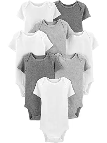 Carter's Baby Body Kurzarm Unisex, Weiß - Hochwertige Qualität