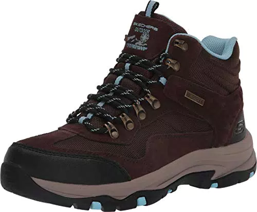 Skechers Stiefeletten für Damen aus Wildleder mit Korallendetails