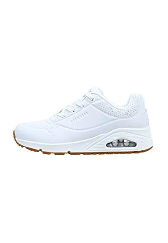 Skechers Damen UNO Stand ON AIR Sneakers, WHT weiß Durabuck