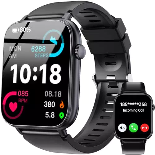 Smartwatch für Herren und Damen, 1,83'' HD Touch, IP68, Fitness mit SpO2, Herzfrequenz