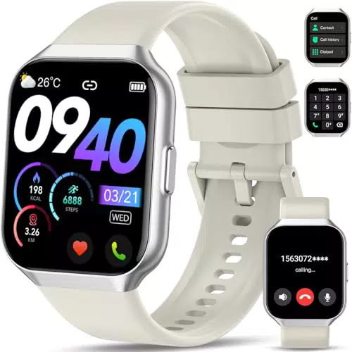 Smartwatch Herren Damen mit Telefonfunktion, IP68 Fitnessuhr mit 110+ Sportmodi