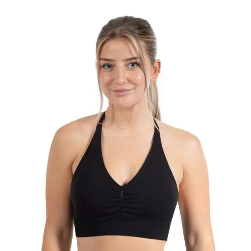 SMILODOX Sport BH Damen Silvia Scrunch Push Up, blickdicht, verstellbare Träger