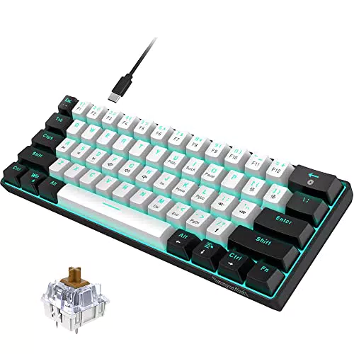 Mechanische Gaming-Tastatur von SNPURDIRI mit 60% Anti-Ghosting-Tasten und blauer LED-Hintergrundbeleuchtung