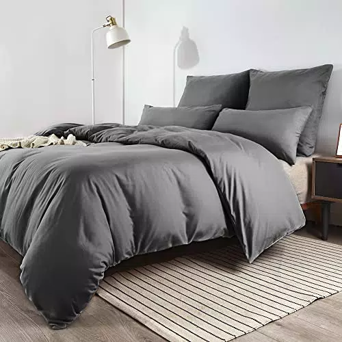 Soifox Bettwäsche Sets aus Mikrofaser - Bügelfrei & Knitterfrei, Bettbezug + Kissenbezug mit Reißverschluss