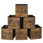 SONGMICS Aufbewahrungsbox, 6er Set, Ordnungsboxen, Vliesstoff