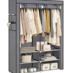 SONGMICS Kleiderschrank mit Hängefächern und Ablagen für Schlafzimmer und Wohnzimmer