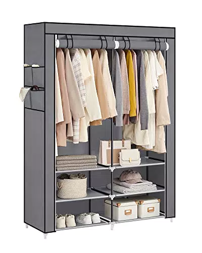 SONGMICS Kleiderschrank mit Hängefächern und Ablagen für Schlafzimmer und Wohnzimmer