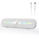 SOULION R90 USB Lautsprecher mit LED, Surround Sound Soundbar für PC und Laptop