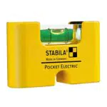 STABILA Mini Wasserwaage Pocket Electric mit Magnet und Horizontal-Libelle