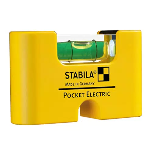 STABILA Mini Wasserwaage Pocket Electric mit Magnet und Horizontal-Libelle