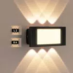 STASUN Hausnummer Wandleuchte IP66 LED, Moderne Innen/Außen Beleuchtung