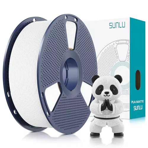 SUNLU Matte PLA Filament 1.75mm Schwarz, 3D Drucker Filament mit matter Oberfläche