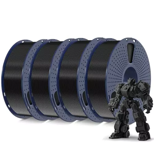 SUNLU PLA+ Filament für 3D-Drucker - Stärker belastbar - Maßgenauigkeit +/- 0.02mm - Schwarz