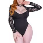 SweetShiver Sexy Bodys aus Spitze für Damen mit V-Ausschnitt und Rückenfrei