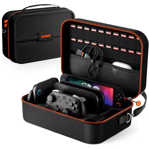 Switch Tragbare Hartschalen Schutzhülle für Switch 2 mit Kartenfächern
