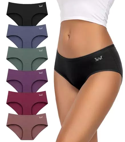 TANSTC Damen Sportunterwäsche – Baumwoll Hipster Slips, Niedrige Taille, Atmungsaktiv