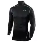 TCA Jungen Pro Performance Kompressions Thermoshirt Langarmshirt mit Stehkragen