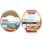 tesa Doppelseitiges Klebeband Universal - Starkes Klebeband für Teppich und Verpackungen