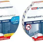 tesa Powerbond MIRROR - Doppelseitiges Montageband für Spiegel im Badezimmer