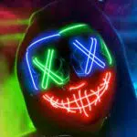 TK Gruppe Timo Klingler LED Grusel blau Maske - wie aus Purge steuerbar