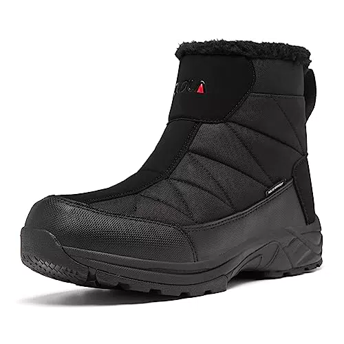 TLOLA Winterschuhe Herren wasserdicht, warm gefüttert, rutschfest für Outdoor-Aktivitäten