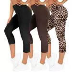Sportliche Capri Leggings für Damen - Hochtaillierte 3/4 Sporthose