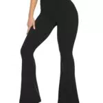 TNNZEET Damen Schlaghose Cross Waist Flared Yogahose Bootcut für Sport