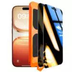 TOCOL für iPhone 16 Pro für Panzerglas, Full Screen Stoßfest Schutzglas Auto-Installation 9H Härte folie Kratzfest Anti-Fingerabdruck Anti-Öl Anti-Bläschen Schutzfolie für iPhone 16 Pro