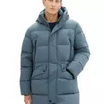 Tom Tailor Herren Recycled Down Puffer-Parka mit abnehmbarer Kapuze