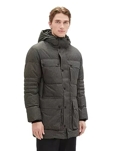 TOM TAILOR Herren Technical Winterparka mit aufgesetzten Taschen