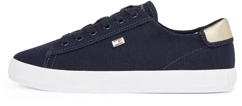 Tommy Hilfiger Damen Sneaker Vulcanized aus Canvas, elegantes Design
