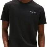 Tommy Jeans Herren T-Shirt Kurzarm Linear Chest Tee Slim Fit