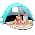 Tonfarb Strandmuschel Pop Up - Automatisches Quick Up Strandzelt mit UPF 50+