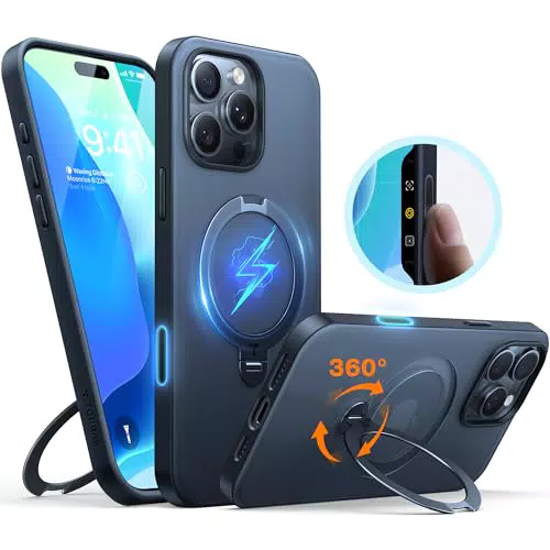 TORRAS Ostand Q3 Hülle für iPhone 16 Pro Max mit magnetischem Ständer und Militärschutz