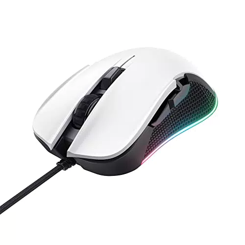 Trust Gaming GXT 922W Gaming Maus mit RGB LED, 200-7200 DPI, 6 Tasten, USB