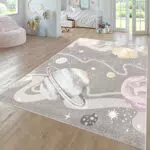 TT Home Kinderzimmerteppich Modern für Jungen und Mädchen, 80x150 cm