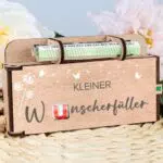TUZELIYA Wunscherfüller Geldgeschenkbox aus Holz – Geschenkidee zum Geburtstag