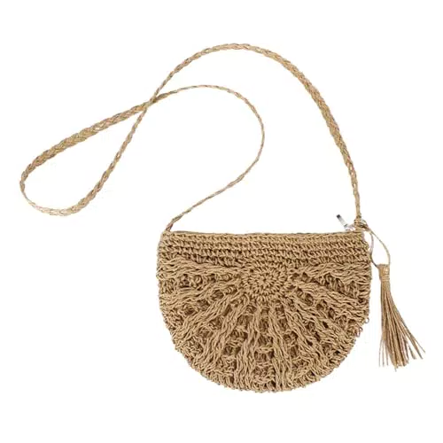 UDNFHL Gewebte Crossbody-Tasche für Damen – Boho-Umhängetasche für den Strand