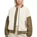 Urban Classics Damen Oversized Sherpa Mixed Bomberjacke