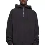 Urban Classics Herren Kapuzenpullover Oversized Fleece Half Zip Hoody